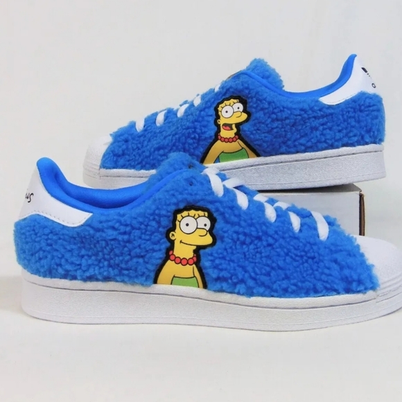 New Adidas Original Youth Size Toddler 12 The Simpsons Marge Superstar Sneakers - Picture 1 of 6